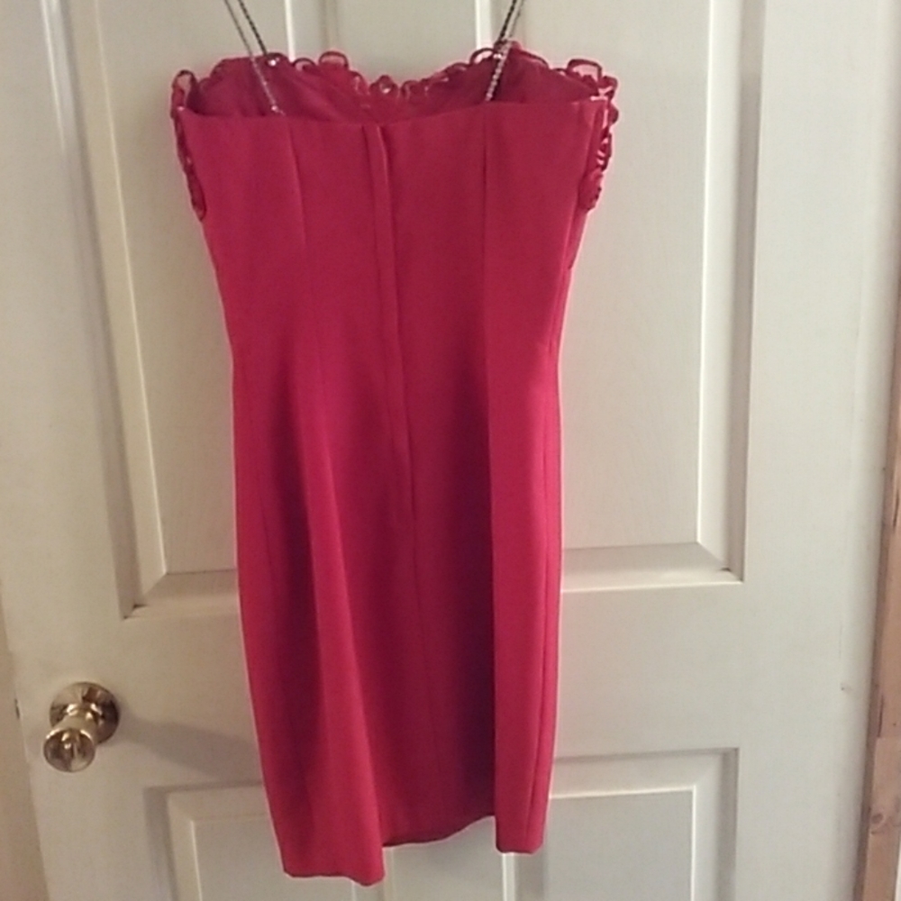 Roberta Red Ruffled Red Dress - Picture 2 of 3
